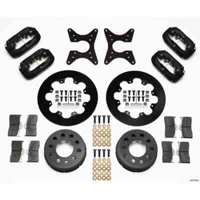 Forged Dual Caliper Dynalite Rear Drag Brake Kit Rear End: Olds/Pontiac Flange