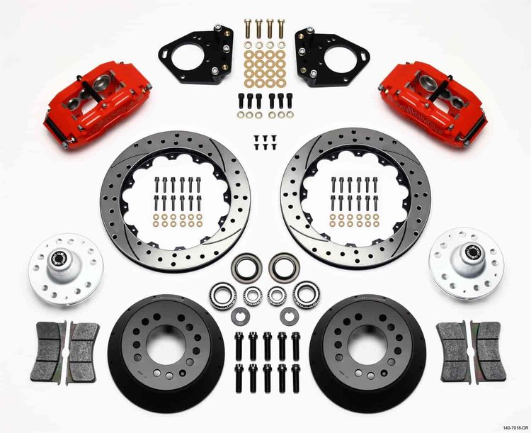 SL6 BB Front Kit Drilled-Red 71-80 Pinto Mustang II