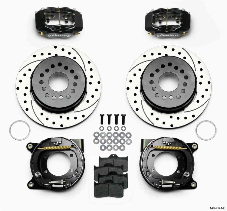 Forged Dynalite Rear Parking Brake Kit Stock C-Clip 12 Bolt
