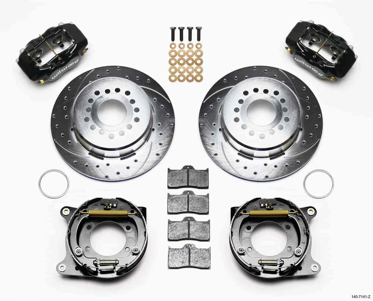 Forged Dynalite Rear Parking Brake Kit Stock C-Clip 12 Bolt