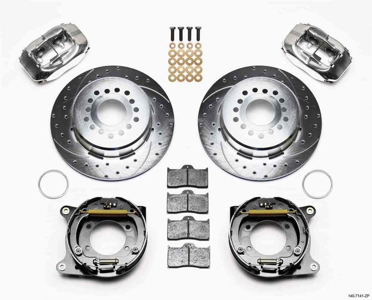 Forged Dynalite Rear Parking Brake Kit Stock C-Clip 12 Bolt
