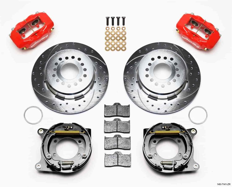 Forged Dynalite Rear Parking Brake Kit Stock C-Clip 12 Bolt