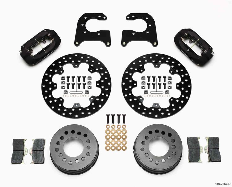 Forged Dynalite Dynamic Rear Drag Brake Kit Rear End: Olds/Pontiac Flange