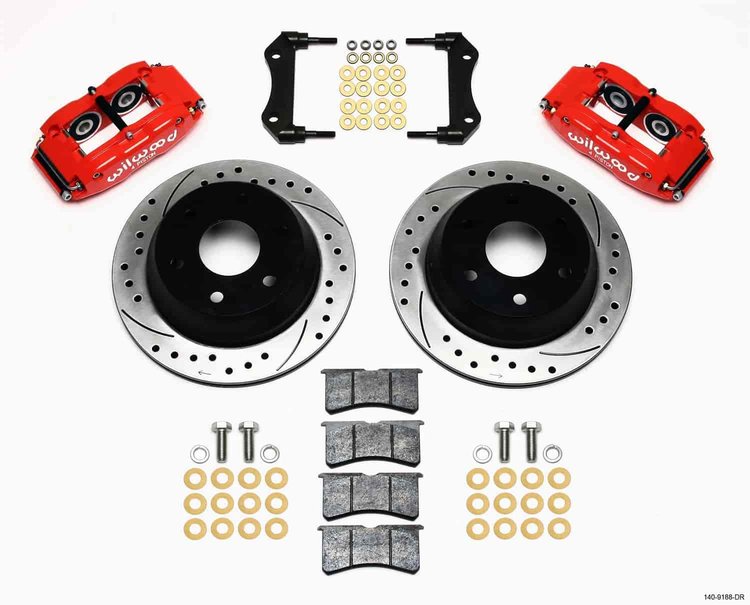 BB Rear-SUV4R 12.75-in-Drill-Red 1999-UP GM Trk SUV 1500 2 Pistn Fac. Clpr