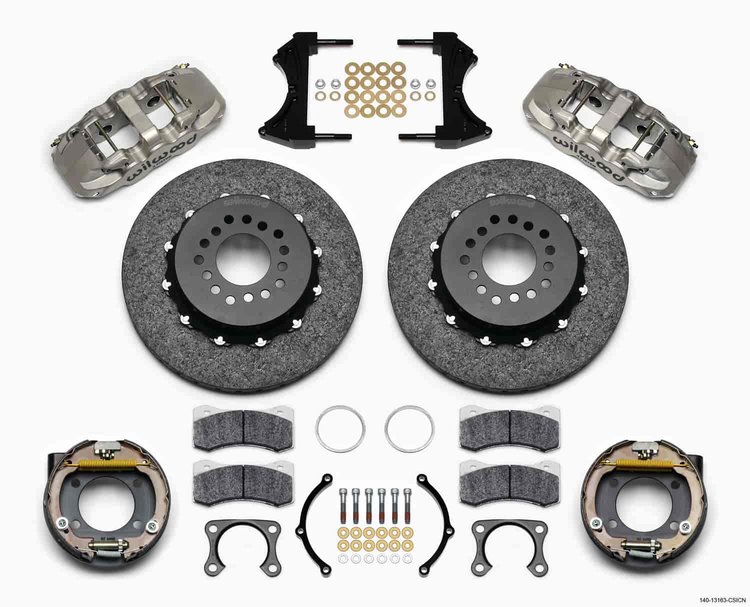 AERO4 Carbon-Ceramic Rear Brake Kit for OE Parking Brake Big Ford Flange