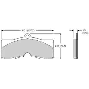 BP-10 Smart Pads Brake Pads Calipers: Wilwood D8-4, OEM - GM D8 Type