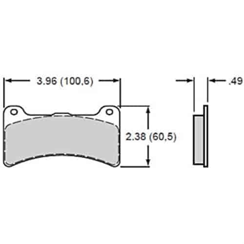 BP-10 Smart Pads Brake Pads Calipers: Wilwood DynaPro for 11.00" Rotor
