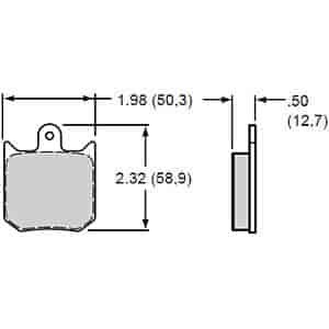 BP-10 Smart Pads Brake Pads Calipers: Wilwood DLS, Aerospace, M-W, Outlaw, Sierra/JFZ, Strange, US Brake
