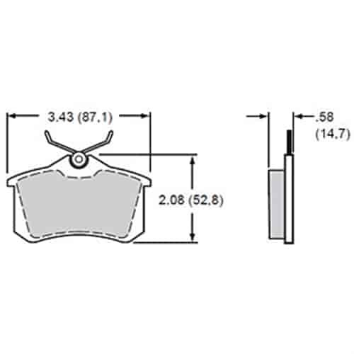 BP-10 Smart Pads Brake Pads Calipers: Wilwood CPB Caliper OEM - Audi, Volkswagen, D340 Rear Type