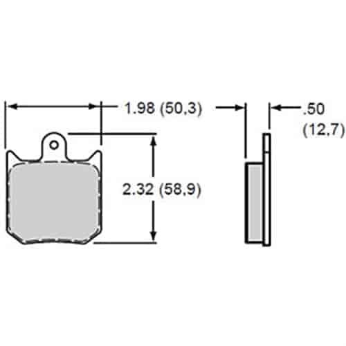 BP-20 Brake Pads Calipers: Wilwood DLS, Aerospace, M-W, Outlaw, Sierra/JFZ, Strange, US Brake