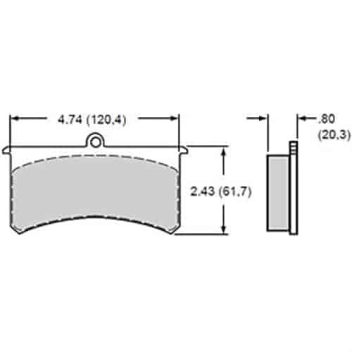 BP-20 Brake Pads Calipers: Wilwood SL, AP, Aerospace, Coleman Outlaw, Sierra/JFZ, US Brake