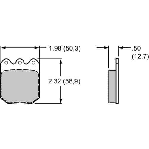 "Purple" Compound Pads Dynalite Single Calipers