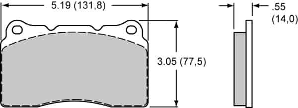 ProMatrix Brake Pads Calipers: D1001