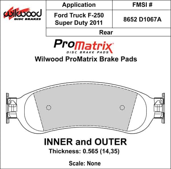 ProMatrix Rear Brake Pads Calipers: 2011 Ford