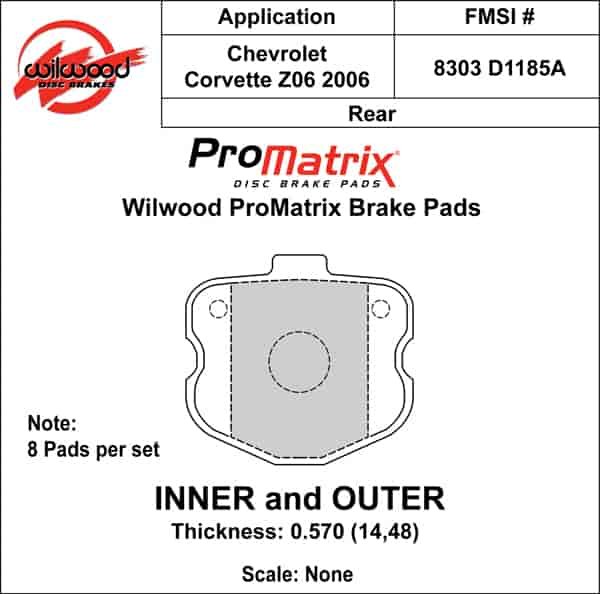 ProMatrix Rear Brake Pads Calipers: 2006 Chevy