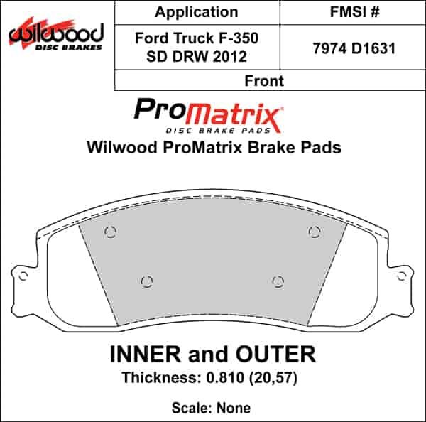 ProMatrix Front Brake Pads Calipers: 2012 Ford