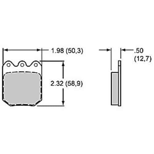 Polymatrix A Brake Pads Calipers: Wilwood Dynalite (DLS), Aerospace, M-W, Outlaw, Sierra/JFZ, Strange, US Brake