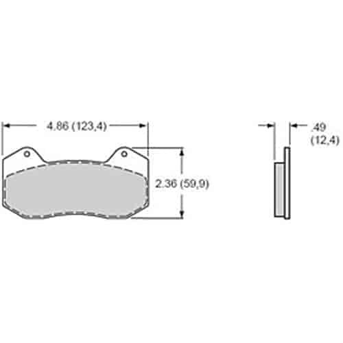 Polymatrix A Brake Pads Calipers: Wilwood DynaPro 6
