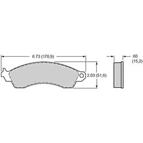 Polymatrix A Brake Pads Calipers: OEM - GM & Ford D412 Type Front