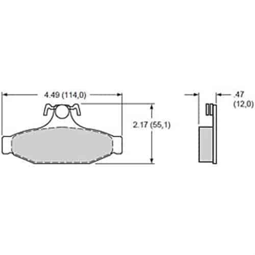 Polymatrix A Brake Pads Calipers: OEM - GM D413 Type Rear