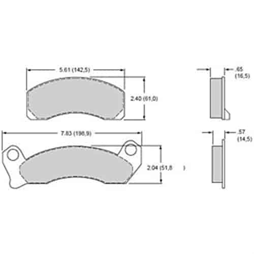 Polymatrix A Brake Pads Calipers: OEM - Ford D431 Type Front
