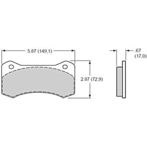 Polymatrix A Brake Pads Calipers: Wilwood W6A