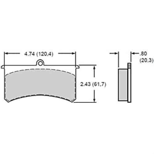 Polymatrix "E" Brake Pads Calipers: Wilwood SL, AP, Aerospace, Coleman Outlaw, Sierra/JFZ, US Brake