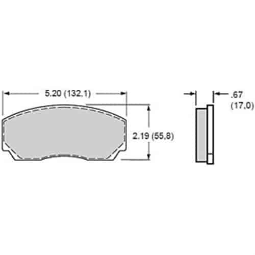 Polymatrix "E" Brake Pads Calipers: AP