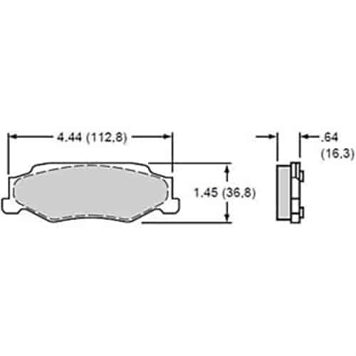 Polymatrix "E" Brake Pads Calipers: 1997-2006 Corvette - Rear