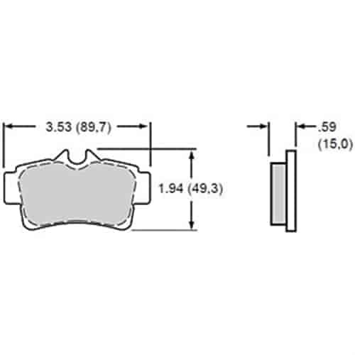 Polymatrix "E" Brake Pads Calipers: OEM 1997-2004 Mustang - Rear