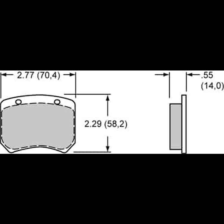 Polymatrix " E" Brake Pads Calipers: WLD-20, WLD20/ST