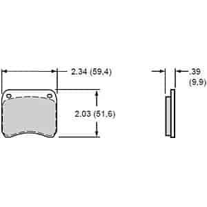 Polymatrix "E" Brake Pads Calipers: AP LD-19, FF1600, Alcon