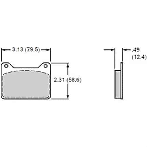 Polymatrix "E" Brake Pads Calipers: Wilwood Powerlite