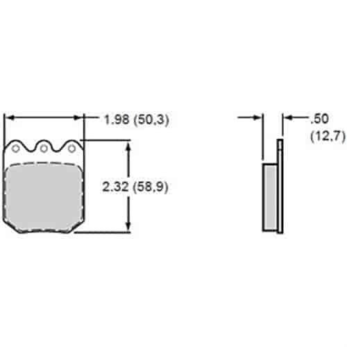 Polymatrix "E" Brake Pads Calipers: Wilwood DLS, Aerospace, M-W, Outlaw, Sierra/JFZ, Strange, US Brake