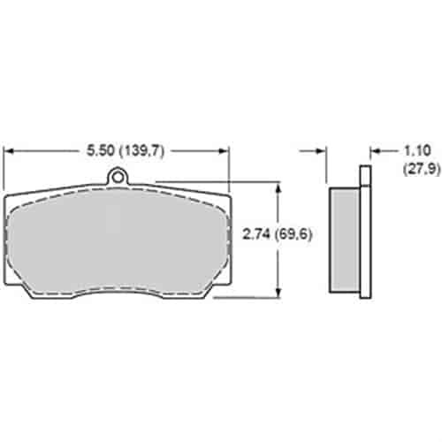 Polymatrix H Bedded Brake Pads Calipers: Wilwood Integra HP, AP, Brembo