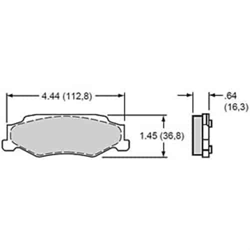 Polymatrix H Brake Pads Calipers: 1997-06 Corvette - Rear