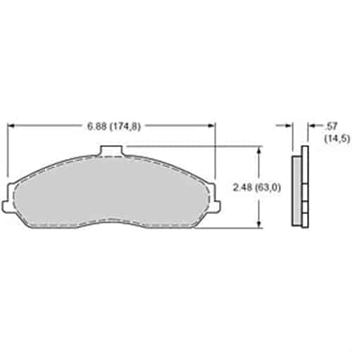 Polymatrix H Brake Pads Calipers: 1997-06 Corvette - Front