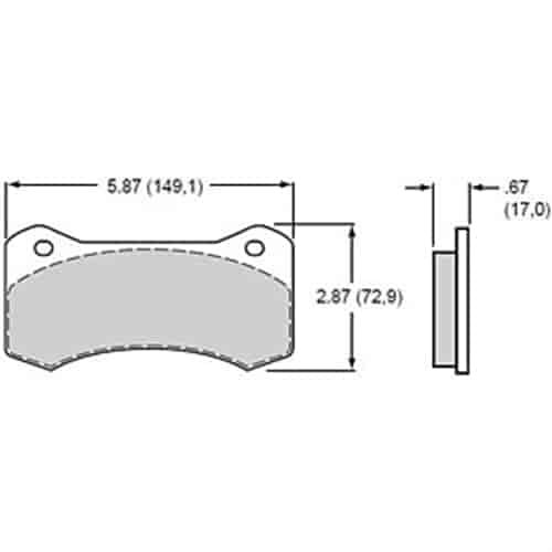 Polymatrix H Brake Pads Calipers: Wilwood W6A