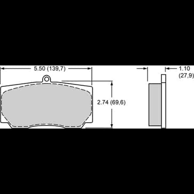 Polymatrix J Brake Pads Wilwood Integra 6R