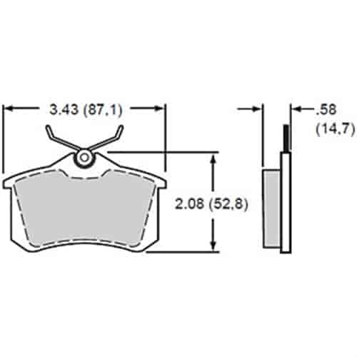 Polymatrix Q Brake Pads Calipers: Wilwood CPB Caliper OEM - Audi, Volkswagen, D340 Rear Type