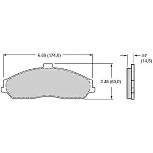 Polymatrix Q Brake Pads Calipers: 1997-06 Corvette - Front