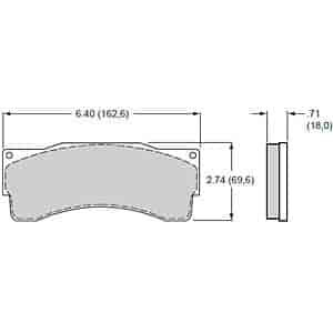 Polymatrix Q Brake Pads Calipers: Wilwood TC-6 (Truck/SUV) Caliper