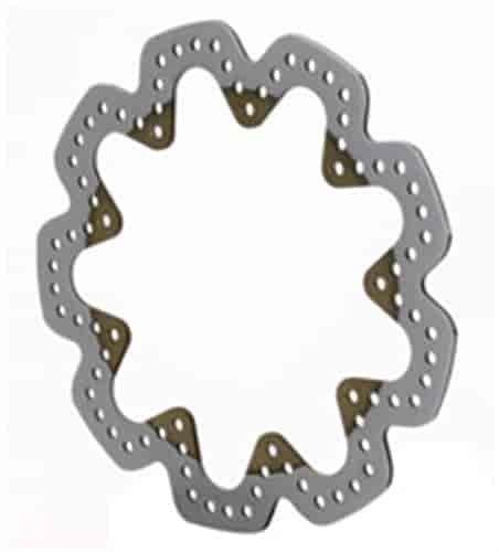 Super Alloy Drilled Scalloped Rotor