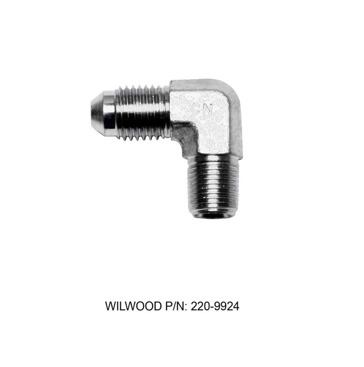 Caliper Inlet Adapter Fitting -4AN Male to 1/8''-27 INPT Male