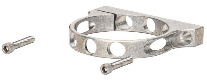 Single Billet Aluminum Reservoir Bracket for Billet Brake/Clutch Reservoirs w/2.450 in. Nominal Diameter [Natural Finish]