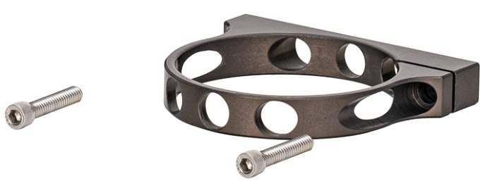 Single Billet Aluminum Reservoir Bracket for Billet Brake/Clutch Reservoirs w/2.450 in. Nominal Diameter [Gray Anodized]