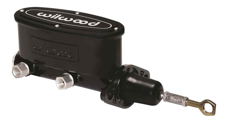 Aluminum Tandem Master Cylinder for 1964-1972 Ford Mustang, 7/8 in. Bore, Black E-Coat