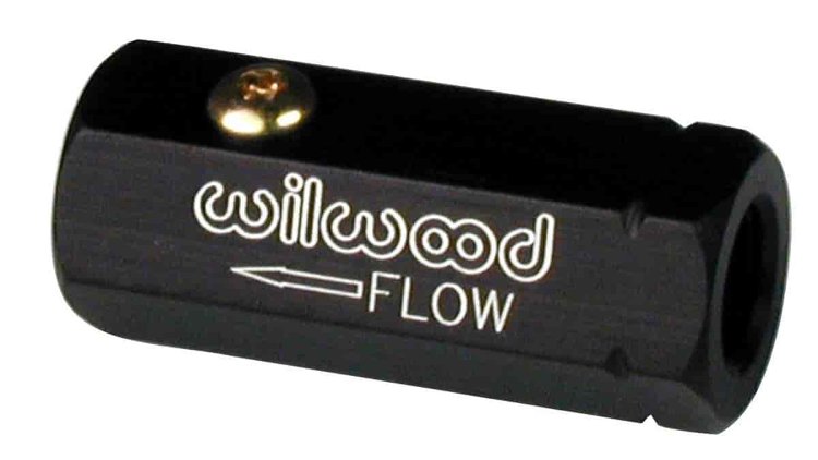 Self Bleed Check Valve Black Anodized Aluminum