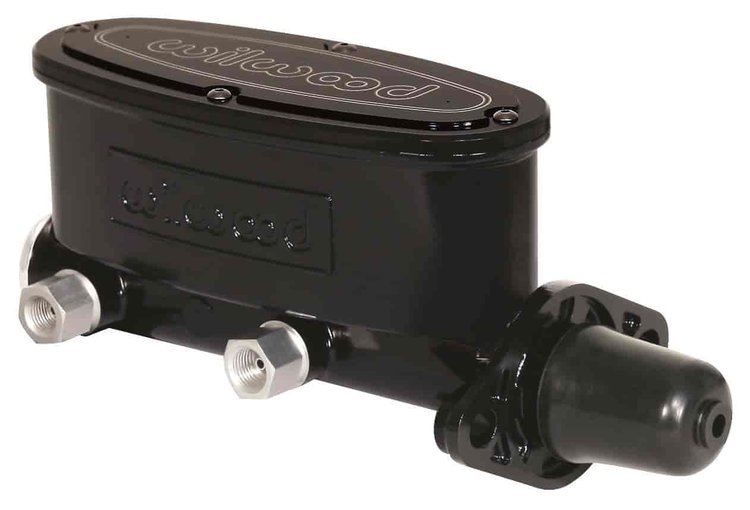 Aluminum Tandem Master Cylinder, 1.00 in. Bore, Black E-Coat