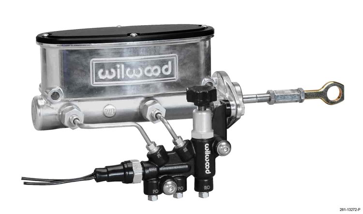 Aluminum Tandem Master Cylinder Kit, Early Mustang, 7/8 in. Bore, Ball Burnished (Polished) Finish